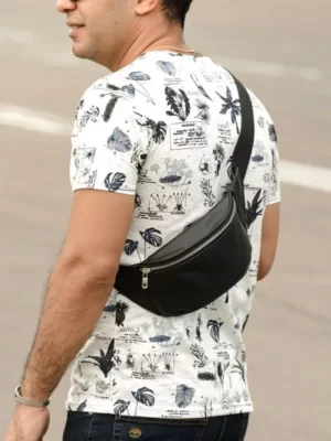 мужская бананка кожаная S-811/1M