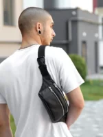 мужская бананка кожаная S-811/1